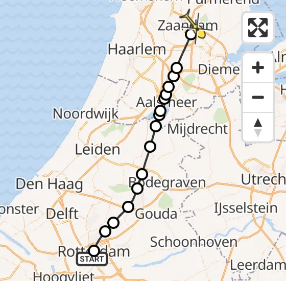 Vlucht Traumahelikopter PH-HVB van Erasmus MC naar Oostzaan op zondag 6 oktober 2024 11:37