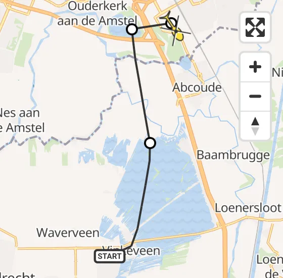 Vlucht Traumahelikopter PH-LLN van Vinkeveen naar Academisch Medisch Centrum (AMC) op zondag 6 oktober 2024 11:54