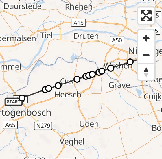 Vlucht Traumahelikopter PH-DOC van 's-Hertogenbosch naar Radboud Universitair Medisch Centrum op zondag 6 oktober 2024 15:23