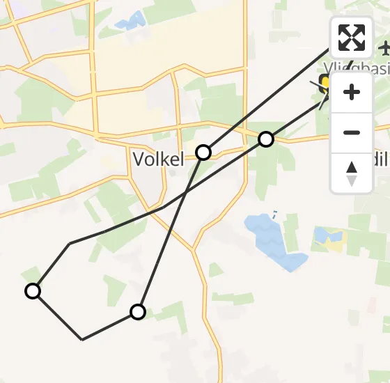 Vlucht Traumahelikopter PH-DOC van Vliegbasis Volkel naar Vliegbasis Volkel op zondag 6 oktober 2024 16:31