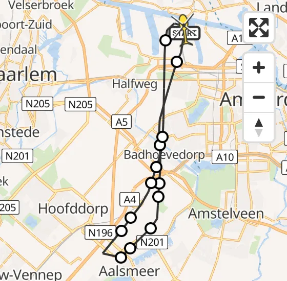 Vlucht Traumahelikopter PH-LLN van Amsterdam Heliport naar Amsterdam Heliport op zondag 6 oktober 2024 17:42