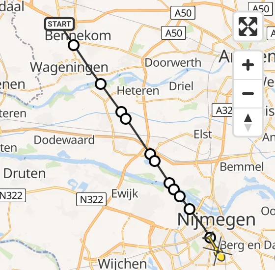 Vlucht Traumahelikopter PH-DOC van Bennekom naar Radboud Universitair Medisch Centrum op maandag 7 oktober 2024 0:57