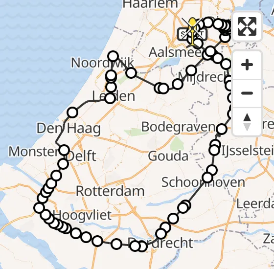 Vlucht Politiehelikopter PH-PXX van Schiphol naar Schiphol op maandag 7 oktober 2024 16:08