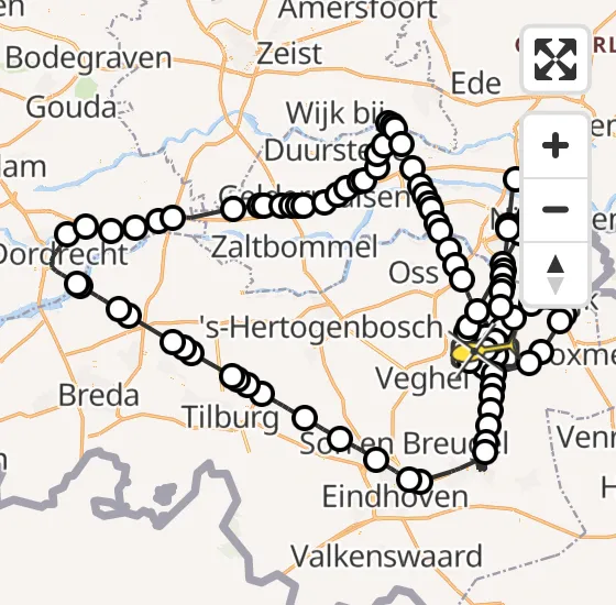 Vlucht Politiehelikopter PH-PXD van Vliegbasis Volkel naar Vliegbasis Volkel op maandag 7 oktober 2024 16:41