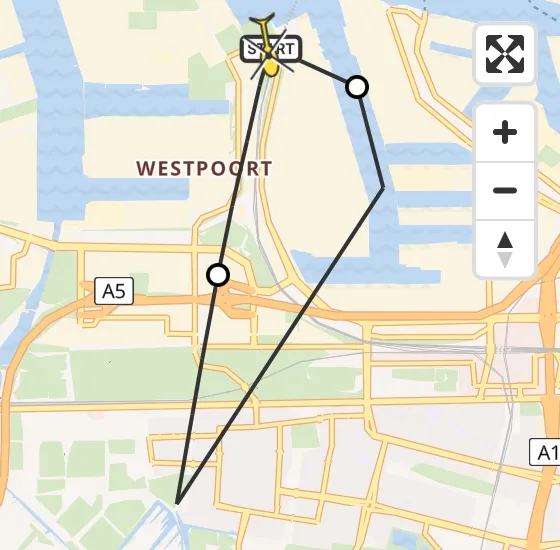 Vlucht Traumahelikopter PH-LLN van Amsterdam Heliport naar Amsterdam Heliport op maandag 7 oktober 2024 17:07