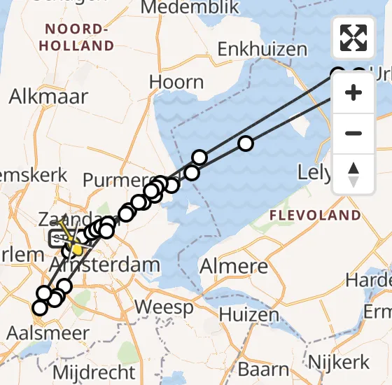 Vlucht Traumahelikopter PH-LLN van Amsterdam Heliport naar Amsterdam Heliport op maandag 7 oktober 2024 17:21