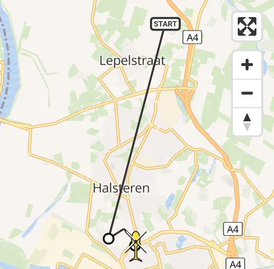 Vlucht Traumahelikopter PH-HVB van Lepelstraat naar Bergen op Zoom op maandag 7 oktober 2024 17:44