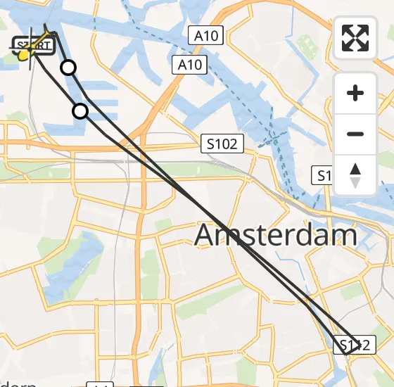 Vlucht Traumahelikopter PH-LLN van Amsterdam Heliport naar Amsterdam Heliport op dinsdag 8 oktober 2024 14:26