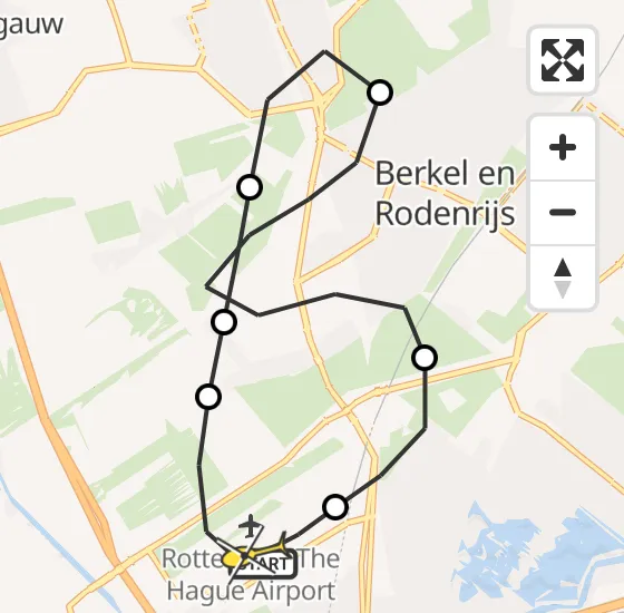 Vlucht Traumahelikopter PH-HVB van Rotterdam The Hague Airport naar Rotterdam The Hague Airport op dinsdag 8 oktober 2024 15:53