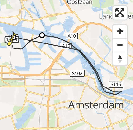 Vlucht Traumahelikopter PH-LLN van Amsterdam Heliport naar Amsterdam Heliport op dinsdag 8 oktober 2024 16:01