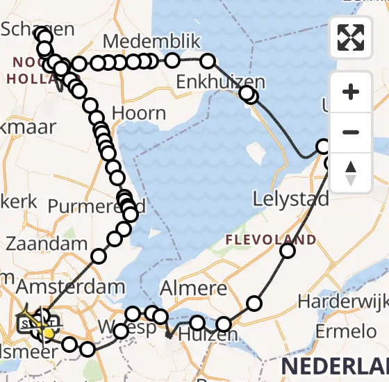 Vlucht Politiehelikopter PH-PXX van Schiphol naar Schiphol op dinsdag 8 oktober 2024 20:04