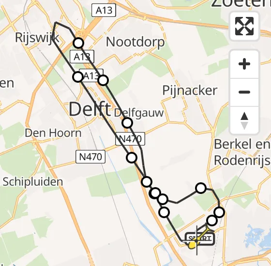 Vlucht Traumahelikopter PH-HVB van Rotterdam The Hague Airport naar Rotterdam The Hague Airport op woensdag 9 oktober 2024 10:13