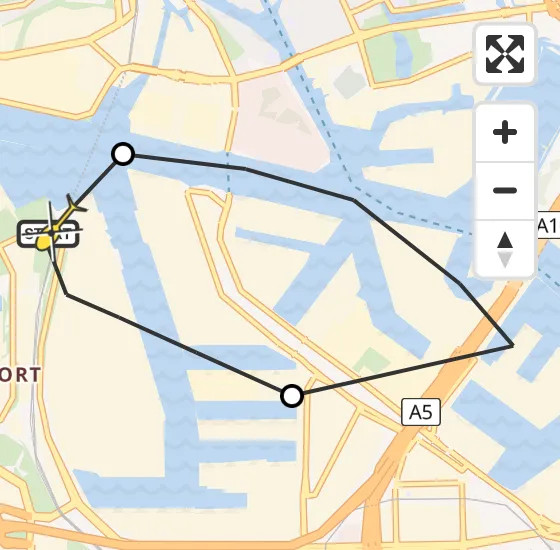 Vlucht Traumahelikopter PH-LLN van Amsterdam Heliport naar Amsterdam Heliport op woensdag 9 oktober 2024 15:55