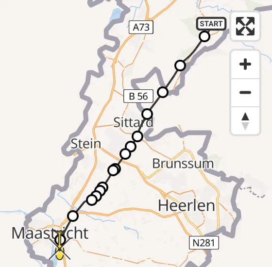 Vlucht Traumahelikopter PH-DOC van Posterholt naar Maastricht UMC+ op woensdag 9 oktober 2024 15:58