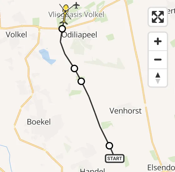 Vlucht Traumahelikopter PH-DOC van Handel naar Vliegbasis Volkel op woensdag 9 oktober 2024 17:05