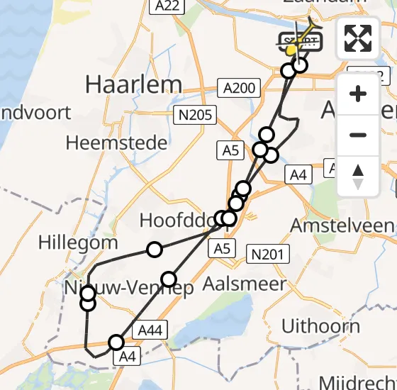 Vlucht Traumahelikopter PH-LLN van Amsterdam Heliport naar Amsterdam Heliport op vrijdag 11 oktober 2024 12:24