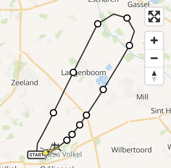 Vlucht Traumahelikopter PH-DOC van Vliegbasis Volkel naar Vliegbasis Volkel op vrijdag 11 oktober 2024 14:07