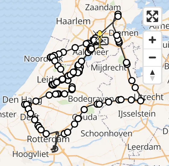 Vlucht Politiehelikopter PH-PXC van Schiphol naar Schiphol op vrijdag 11 oktober 2024 15:37