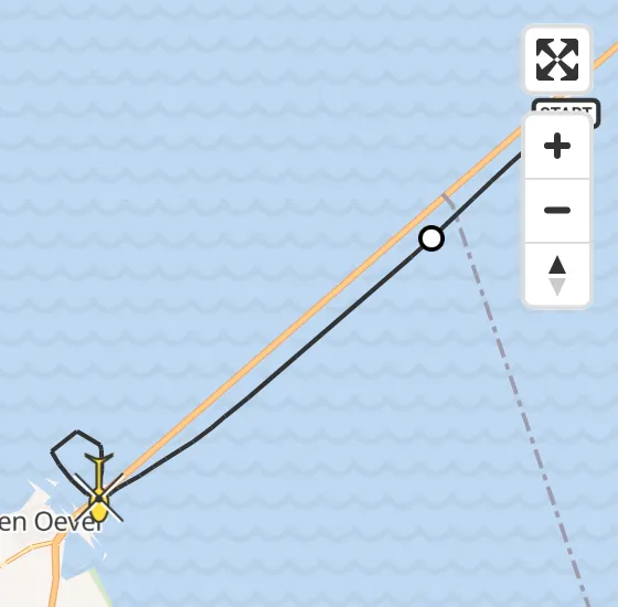 Vlucht Kustwachthelikopter PH-SAR van Breezanddijk naar Den Oever op vrijdag 11 oktober 2024 19:58