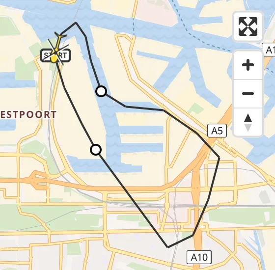 Vlucht Traumahelikopter PH-LLN van Amsterdam Heliport naar Amsterdam Heliport op vrijdag 11 oktober 2024 20:46