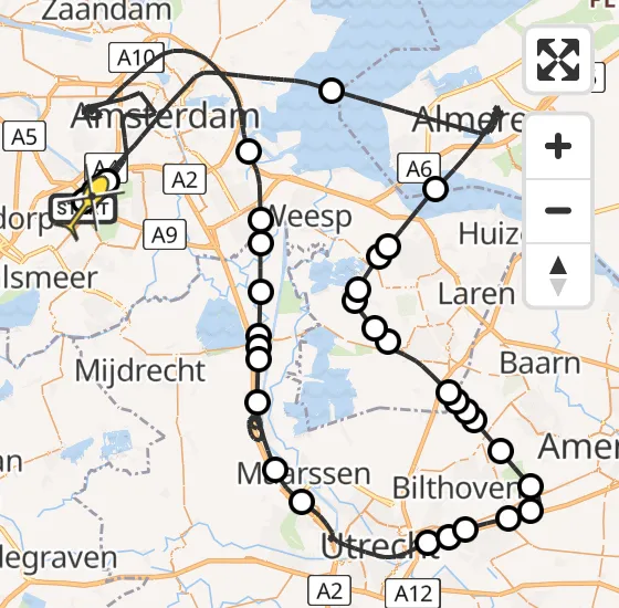 Vlucht Politiehelikopter PH-PXC van Schiphol naar Schiphol op vrijdag 11 oktober 2024 20:55