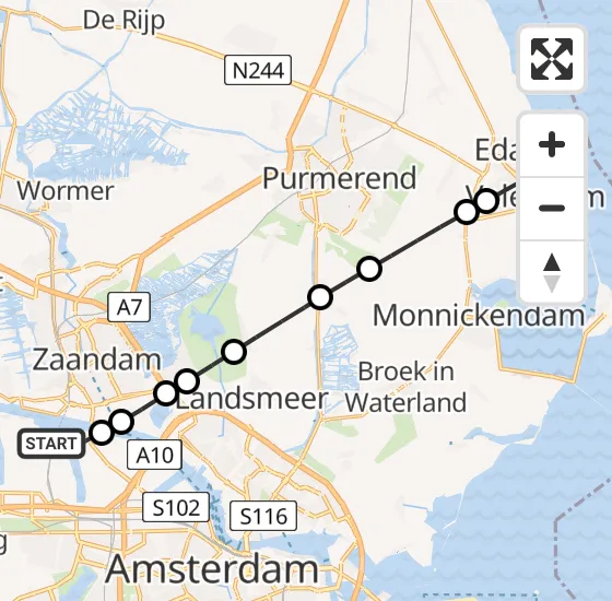 Vlucht Traumahelikopter PH-LLN van Amsterdam Heliport naar Volendam op zaterdag 12 oktober 2024 2:32