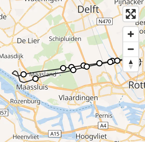 Vlucht Traumahelikopter PH-HVB van Rotterdam The Hague Airport naar Rotterdam The Hague Airport op zaterdag 12 oktober 2024 8:15