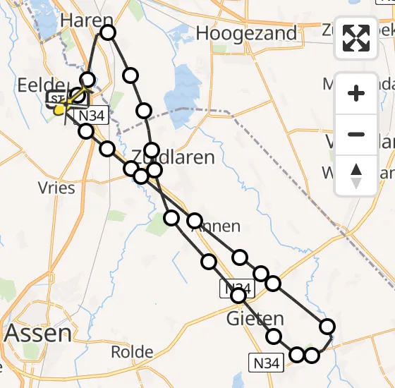 Vlucht Traumahelikopter PH-TTR van Groningen Airport Eelde naar Groningen Airport Eelde op zaterdag 12 oktober 2024 9:32