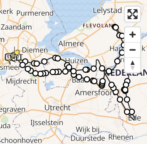 Vlucht Politiehelikopter PH-PXC van Schiphol naar Schiphol op zaterdag 12 oktober 2024 9:51