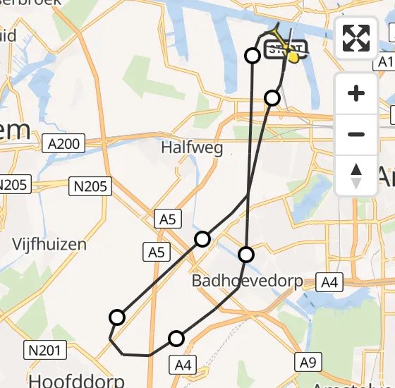 Vlucht Traumahelikopter PH-LLN van Amsterdam Heliport naar Amsterdam Heliport op zaterdag 12 oktober 2024 18:38