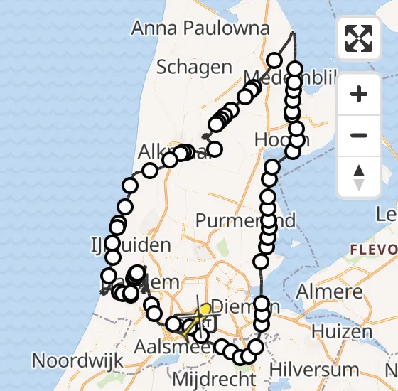 Vlucht Politiehelikopter PH-PXC van Schiphol naar Schiphol op zondag 13 oktober 2024 12:45