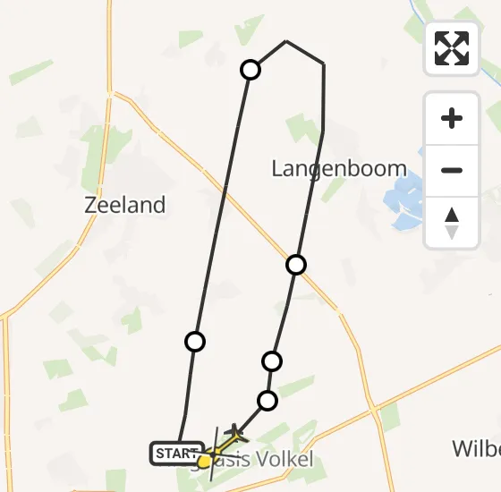 Vlucht Traumahelikopter PH-DOC van Vliegbasis Volkel naar Vliegbasis Volkel op zondag 13 oktober 2024 13:53