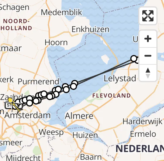 Vlucht Traumahelikopter PH-LLN van Amsterdam Heliport naar Amsterdam Heliport op zondag 13 oktober 2024 16:56