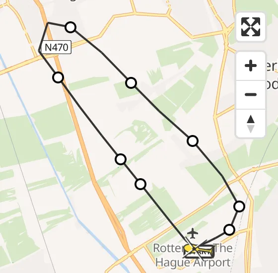 Vlucht Traumahelikopter PH-HVB van Rotterdam The Hague Airport naar Rotterdam The Hague Airport op zondag 13 oktober 2024 17:42