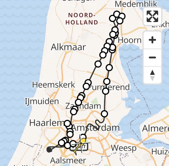 Vlucht Politiehelikopter PH-PXC van Schiphol naar Schiphol op zondag 13 oktober 2024 20:16