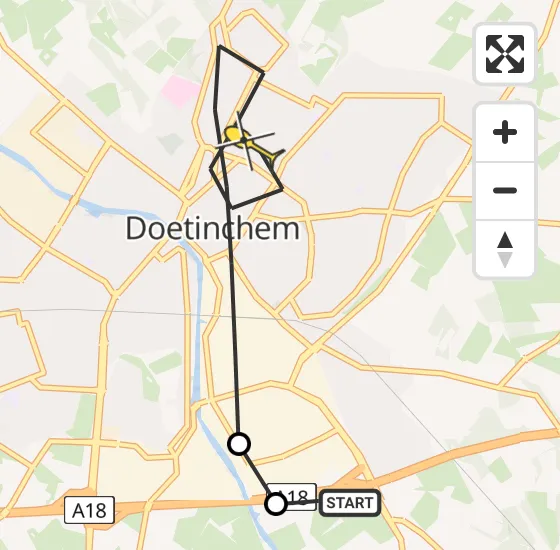 Vlucht Traumahelikopter PH-LLN van Doetinchem naar Doetinchem op zondag 13 oktober 2024 23:48