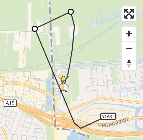 Vlucht Traumahelikopter PH-HVB van Hardinxveld-Giessendam naar Hardinxveld-Giessendam op maandag 14 oktober 2024 7:53