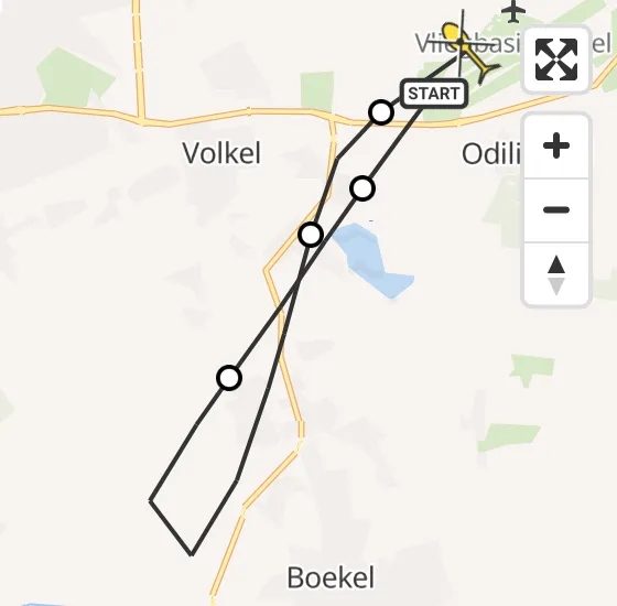 Vlucht Traumahelikopter PH-MAA van Vliegbasis Volkel naar Vliegbasis Volkel op maandag 14 oktober 2024 13:00