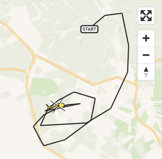 Vlucht Politiehelikopter PH-PXX van Ermelo naar Ermelo op maandag 14 oktober 2024 20:20