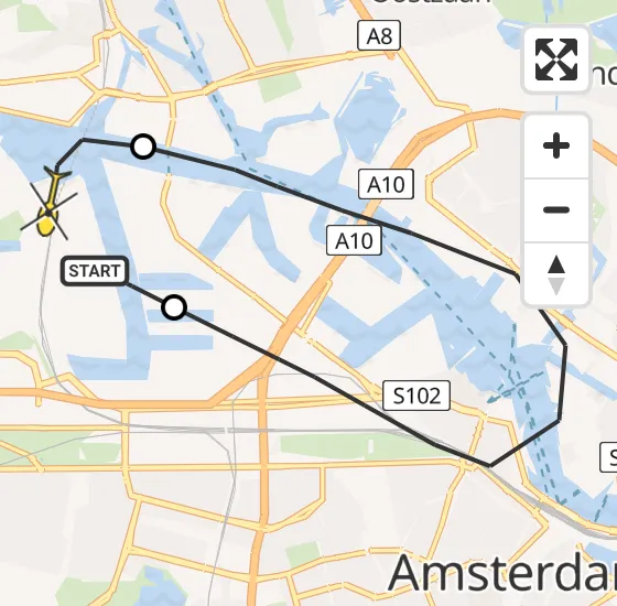 Vlucht Traumahelikopter PH-LLN van Amsterdam Heliport naar Amsterdam Heliport op dinsdag 15 oktober 2024 20:38