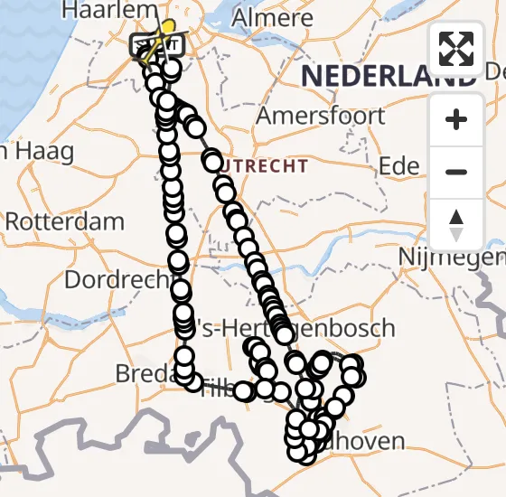 Vlucht Politiehelikopter PH-PXX van Schiphol naar Schiphol op woensdag 16 oktober 2024 9:59