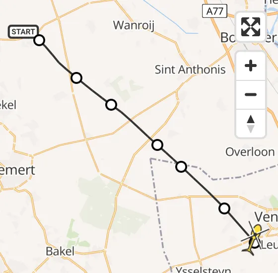 Vlucht Traumahelikopter PH-MAA van Vliegbasis Volkel naar Heide op woensdag 16 oktober 2024 12:16