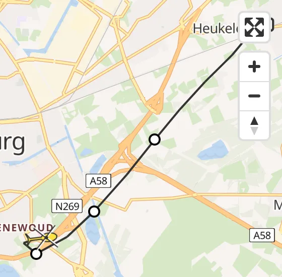 Vlucht Traumahelikopter PH-MAA van Heukelom naar Tilburg op woensdag 16 oktober 2024 15:56