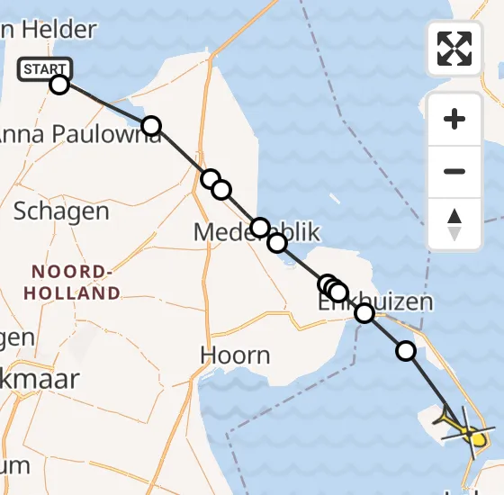 Vlucht Kustwachthelikopter PH-SAR van Vliegveld De Kooy naar Lelystad op woensdag 16 oktober 2024 18:18