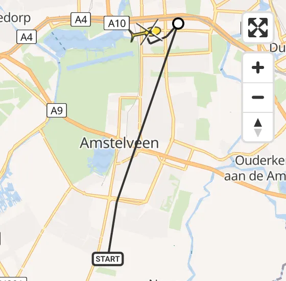 Vlucht Traumahelikopter PH-LLN van Amstelveen naar VU Medisch Centrum Amsterdam op woensdag 16 oktober 2024 22:11