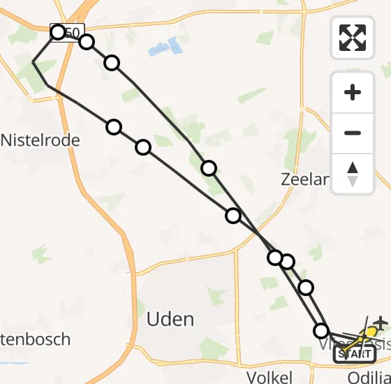 Vlucht Traumahelikopter PH-MAA van Vliegbasis Volkel naar Vliegbasis Volkel op donderdag 17 oktober 2024 6:48