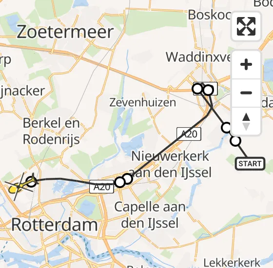 Vlucht Politiehelikopter PH-PXE van Berkenwoude naar Rotterdam The Hague Airport op donderdag 17 oktober 2024 11:31