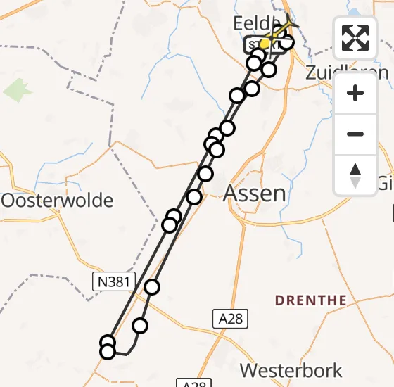 Vlucht Traumahelikopter PH-TTR van Groningen Airport Eelde naar Groningen Airport Eelde op donderdag 17 oktober 2024 11:39