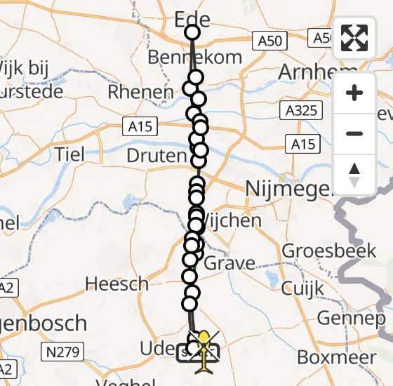 Vlucht Traumahelikopter PH-MAA van Vliegbasis Volkel naar Vliegbasis Volkel op donderdag 17 oktober 2024 11:55