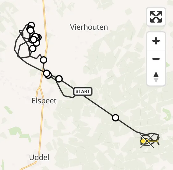 Vlucht Politiehelikopter PH-PXD van Elspeet naar Vaassen op donderdag 17 oktober 2024 17:17